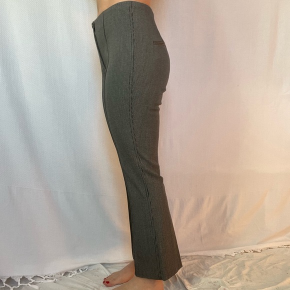 Helmet Lang Wool Houndstooth Cropped Flare Trousers - Picture 3 of 11